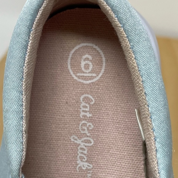 Cat & Jack Jozelle Twin Gore Shimmery Blue/Green Mermaid Slip On Sneakers Size 6 - Picture 9 of 11